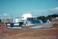 SRN1 from the starboard bow, landed on a beach